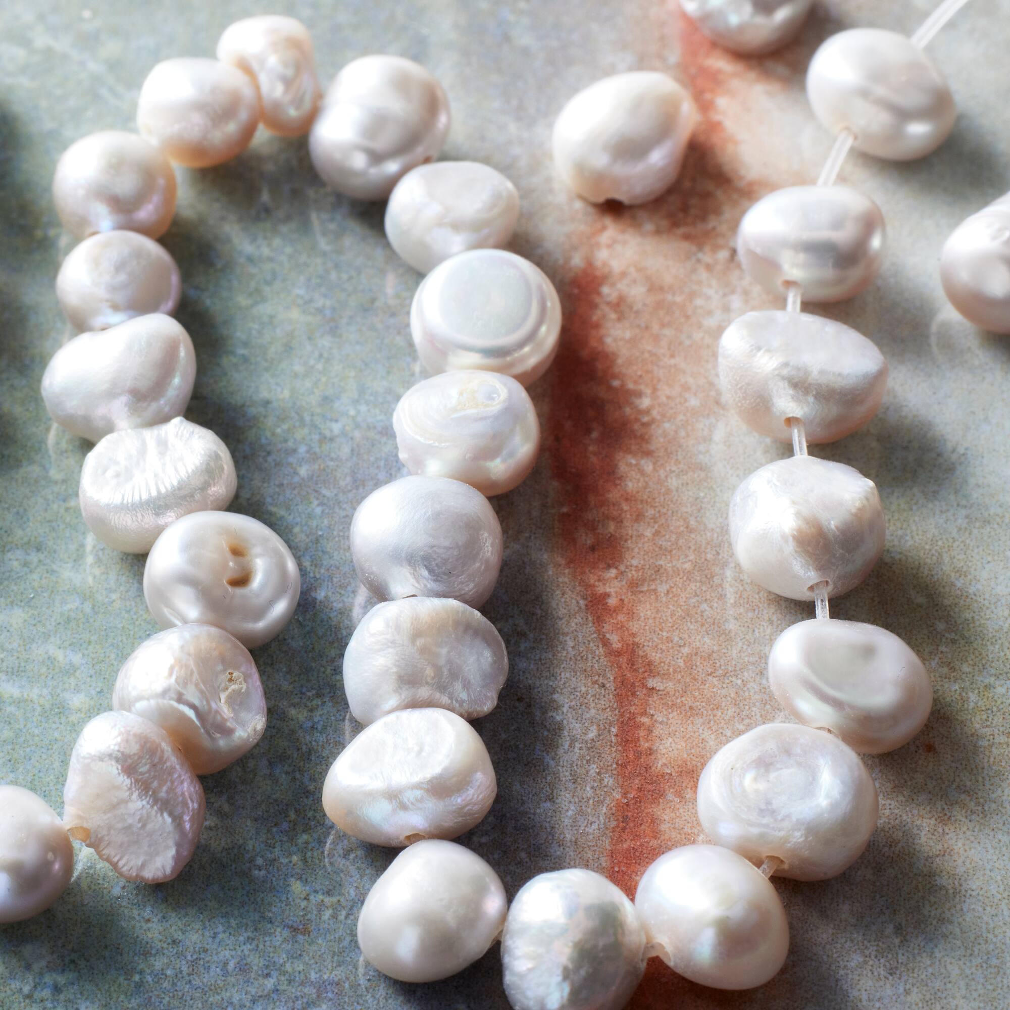 Light Gray Pearl Rondelle Seed Beads, 6mm by Bead Landing™